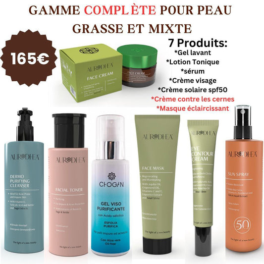 Gamme complète pour peaux grasses et mixte