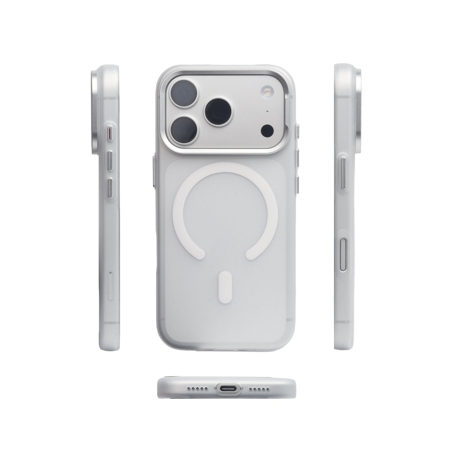 Frosted Magnetic Suction Suitable For 17promax Phone Case PC Skin Feeling Drop-resistant