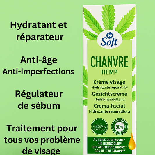 Crème visage au chanvre hydratante